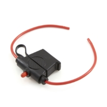 ATO/ATC In-Line Fuse Holder 46054, 4" 16 Ga. Red GXL Wire, Fuse Blown Indicator