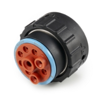 Amphenol Sine Systems AHDP06-24-09SR-SRA DuraMate AHDP Series, 9-Way Plug, Socket, Shell Size 24