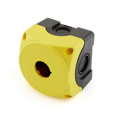 Lovato Electric LPZP1A5 1-Hole Control Station Enclosure, Yellow