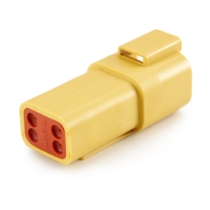Amphenol Sine Systems AT04-4P-YLW 4-Way Connector Receptacle, DT04-4P Compatible, Yellow