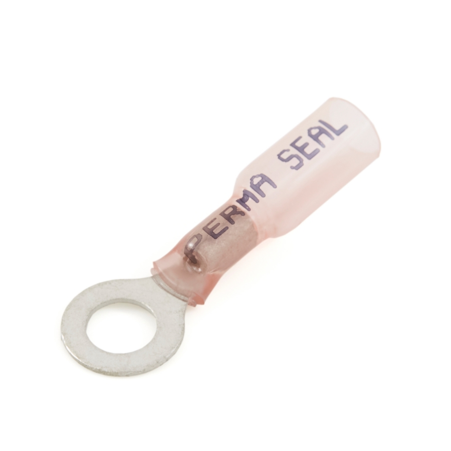 Molex 19164-0004 Perma-Seal Ring Terminal, 22-18 Ga., 1/4" Stud, Heat Shrink Insulated