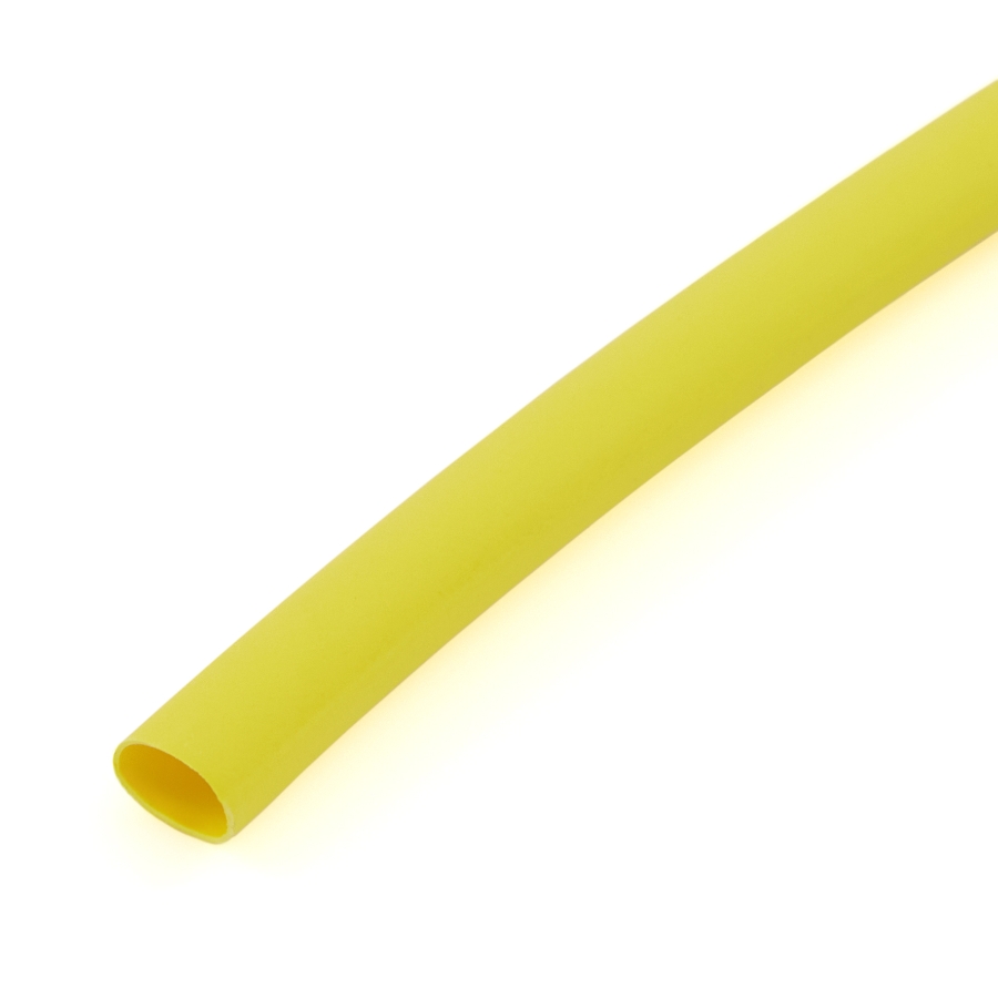 NSPA HST153Y-48-BULK Flexible Thin Wall Heat Shrink, 1/4" ID , 48" Stick, Color Yellow | 2:1 Shrink Ratio